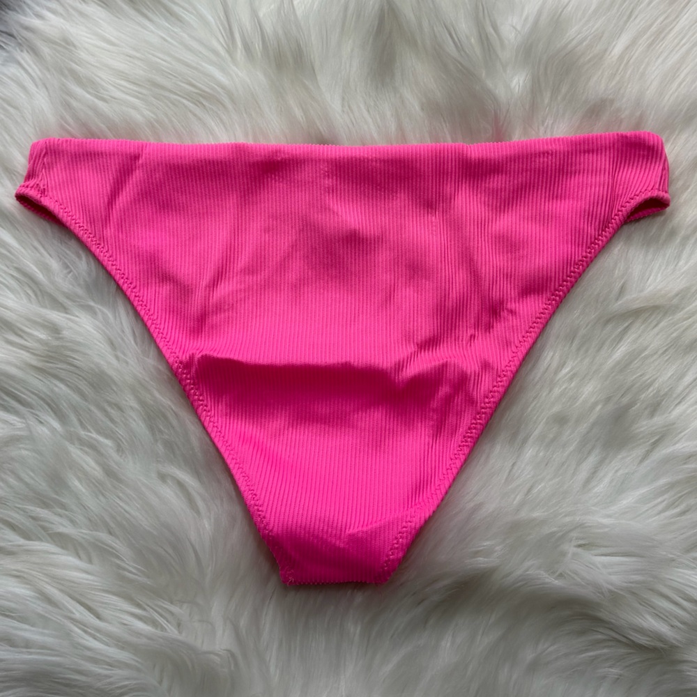 Calzedonia Cobey Hot Pink Ribbed Bikini Set Swimsuit - Picture 5 of 8